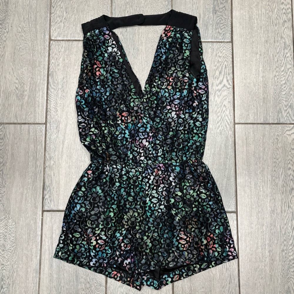 Parker Colorful Lace Romper Size XS - Picture 2 of 8